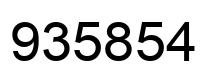 Number 935854 black image