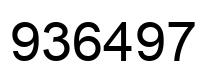 Number 936497 black image