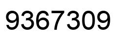 Number 9367309 black image