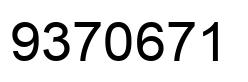 Number 9370671 black image