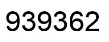 Number 939362 black image