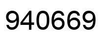 Number 940669 black image