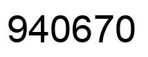 Número 940670 imagen negro