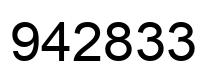 Number 942833 black image