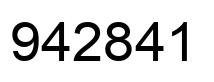 Number 942841 black image