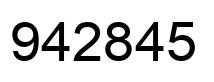 Number 942845 black image