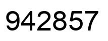 Number 942857 black image