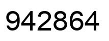 Number 942864 black image