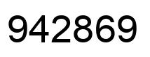 Number 942869 black image
