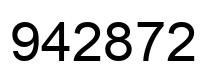 Number 942872 black image