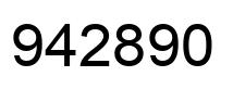 Number 942890 black image