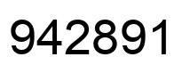 Number 942891 black image