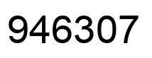 Number 946307 black image