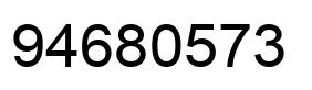 Number 94680573 black image