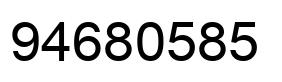Number 94680585 black image