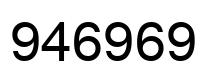 Number 946969 black image