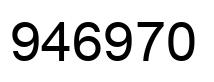 Number 946970 black image