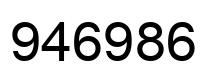 Number 946986 black image