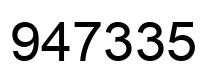 Number 947335 black image