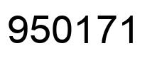 Number 950171 black image