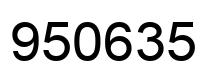 Number 950635 black image