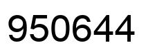 Number 950644 black image