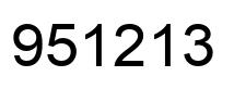 Número 951213 imagen negro