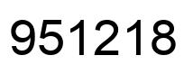 Number 951218 black image