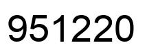 Número 951220 imagen negro