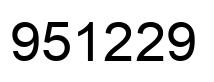 Number 951229 black image