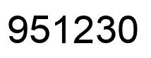 Number 951230 black image