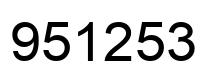 Número 951253 imagen negro