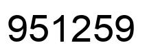 Number 951259 black image