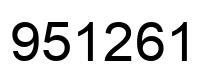 Número 951261 imagen negro
