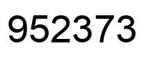 Number 952373 black image