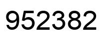 Number 952382 black image