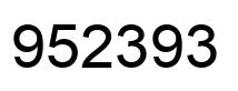 Number 952393 black image