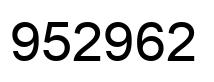 Number 952962 black image