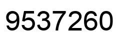 Number 9537260 black image