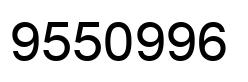 Number 9550996 black image