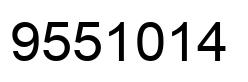 Number 9551014 black image
