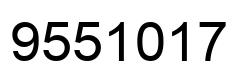 Number 9551017 black image
