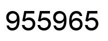 Número 955965 imagen negro