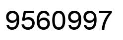 Number 9560997 black image