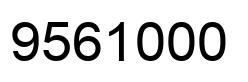 Número 9561000 imagen negro
