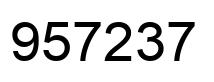 Number 957237 black image