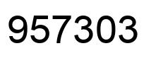 Number 957303 black image
