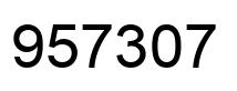 Number 957307 black image