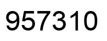 Number 957310 black image
