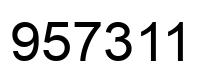 Number 957311 black image